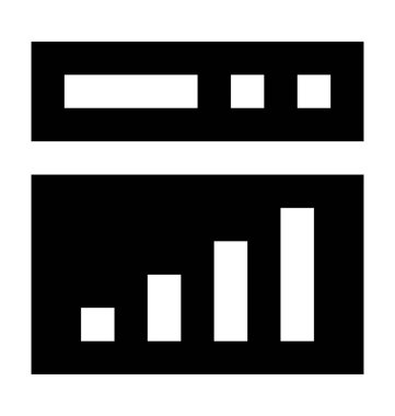 Web Analytics düz vektör simgesi