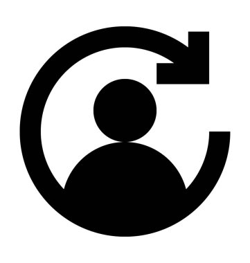 Kullanıcı düz vektör simgesi Yenile