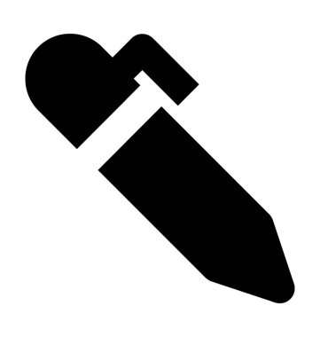 kalem ucu düz vektör simgesi