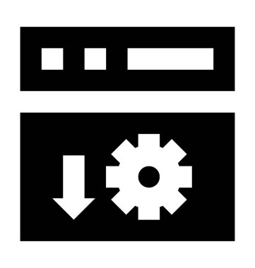 Ağ ayarı düz vektör simgesi