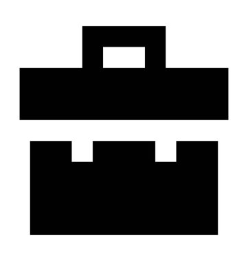 evrak çantası düz vektör simgesi