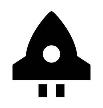 roket düz vektör simgesi