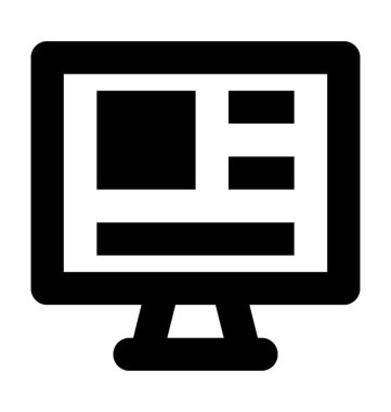 Web düzen düz vektör simgesi