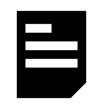 Metin sayfası düz vektör simgesi