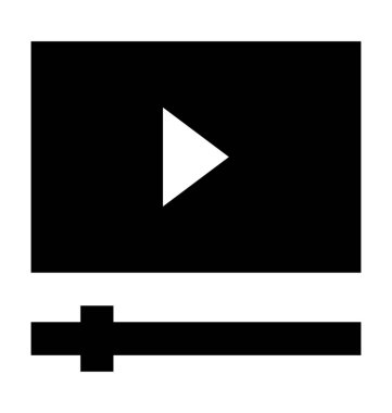 Film oyuncu düz vektör simgesi