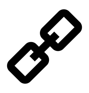 Web bağlantı düz vektör simgesi