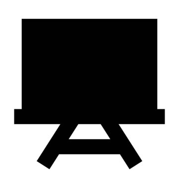 Şövale kurulu düz vektör simgesi