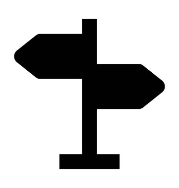 Işaret düz vektör simgesi