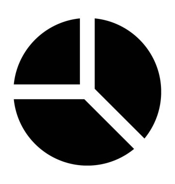 Pasta grafiği düz vektör simgesi