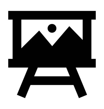 Tripod kamera düz vektör simgesi