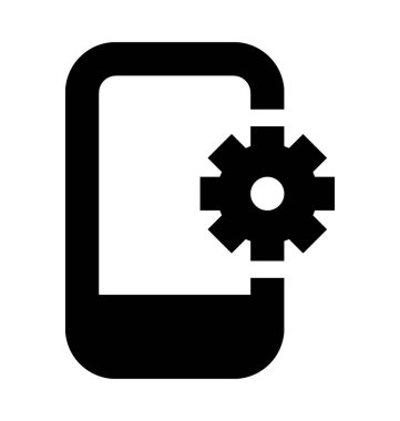 mobil ayarlar düz vektör simgesi