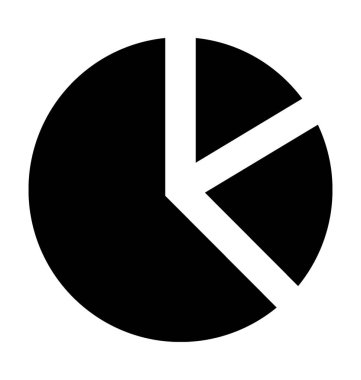 Pasta grafiği düz vektör simgesi