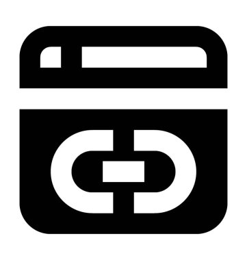 bağlantı düz vektör simgesi