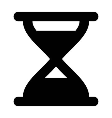 kum saati düz vektör simgesi