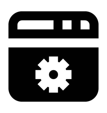 Web ayarı düz vektör simgesi