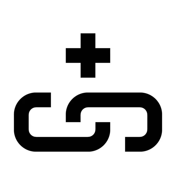 Link Flache Vektor Symbol — Stockvektor