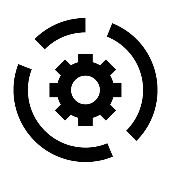 Cog Platt Vektor Symbol — Stock vektor