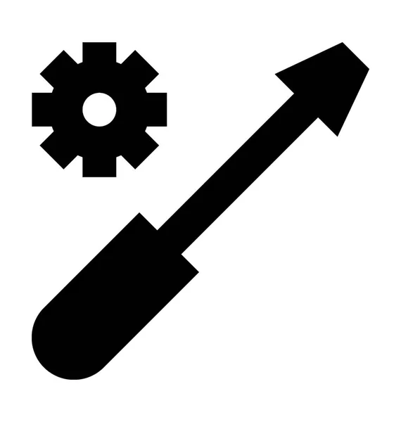 Screwdriver Flat Vector Icon — Stock Vector