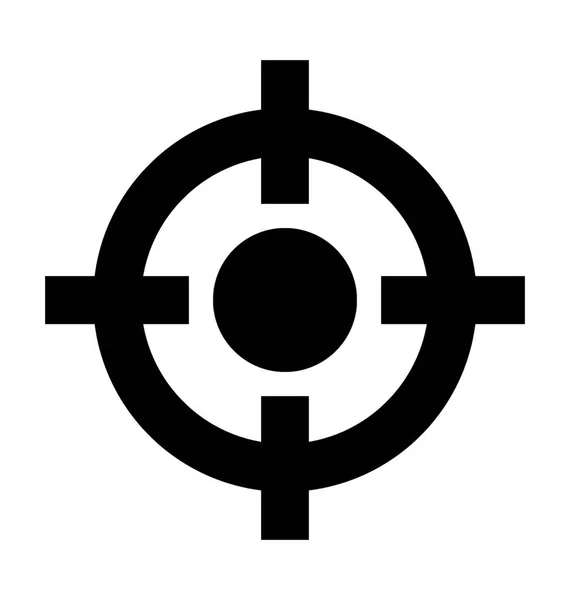 Fadenkreuz Flache Vektor Symbol — Stockvektor