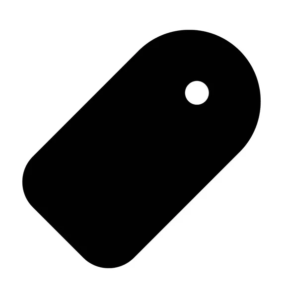 Seo Tag Platte Vector Icon — Stockvector