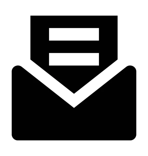 Mail Platte Vector Pictogram — Stockvector