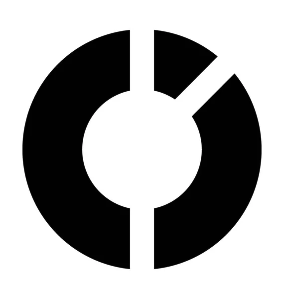 Gráfico Circular Icono Vector Plano — Vector de stock