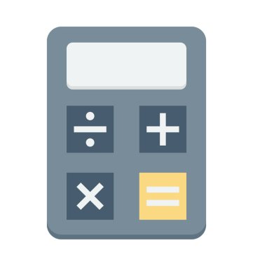 hesap makinesi renkli vektör simgesi