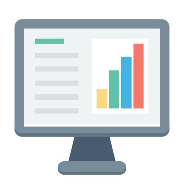 Online grafik renkli vektör simgesi