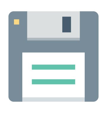 disket renkli vektör simgesi