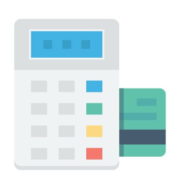 Kartı Terminal renkli vektör simgesi