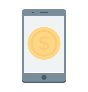 Online Bankacılık renkli vektör simgesi