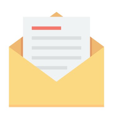 Zarf renkli vektör simgesi