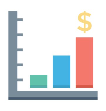 Grafik renkli vektör simgesi