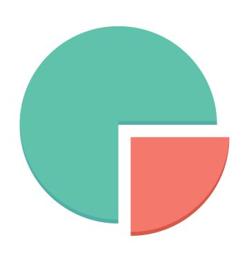 Pasta grafik renkli vektör simgesi