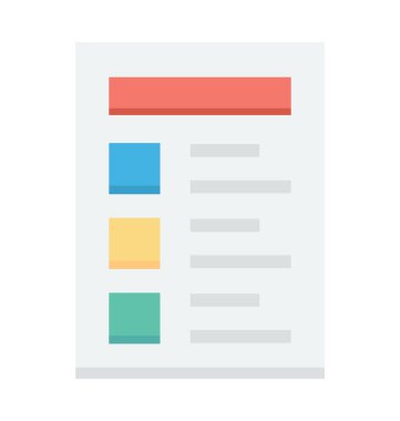 Denetim listesi renkli vektör simgesi