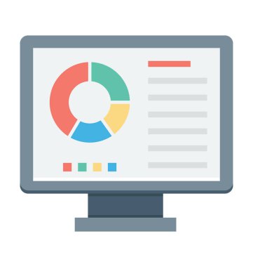 Online grafik renkli vektör simgesi