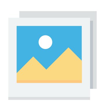 Manzara renkli vektör simgesi