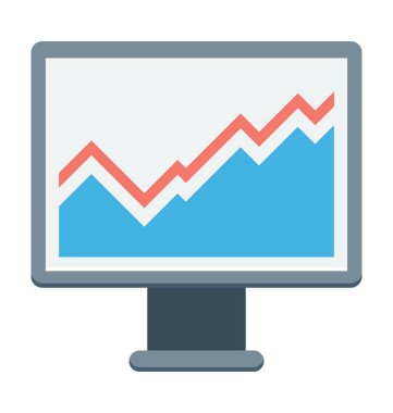Online grafik renkli vektör simgesi