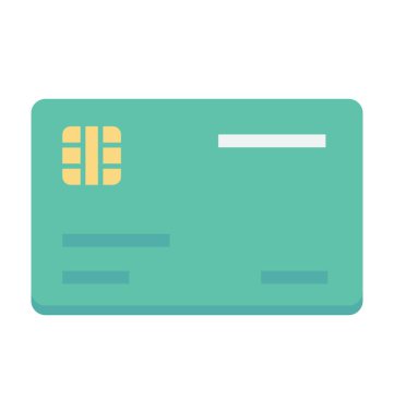 Akıllı kart renkli vektör simgesi