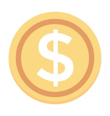 Doları renkli vektör simgesi