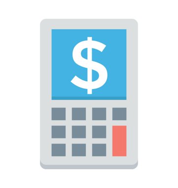 hesap makinesi renkli vektör simgesi