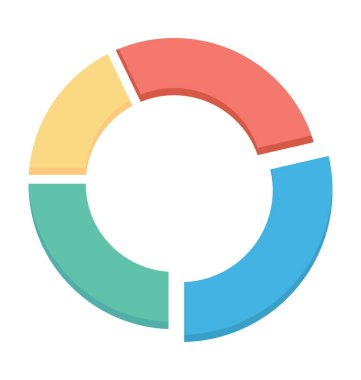 Pasta grafik renkli vektör simgesi