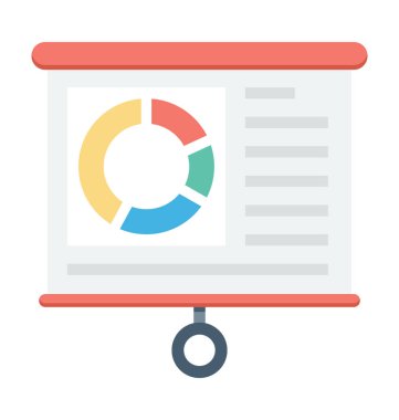 Flip chart renkli vektör simgesi