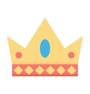 Taç renkli vektör simgesi