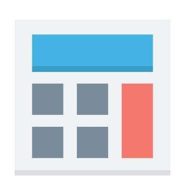 hesap makinesi renkli vektör simgesi