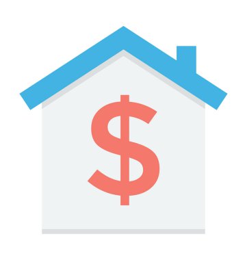 bank renkli vektör simgesi