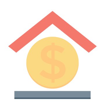 bank renkli vektör simgesi