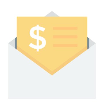 Zarf renkli vektör simgesi