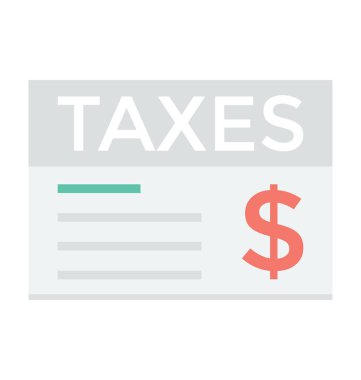 Vergi renkli vektör simgesi