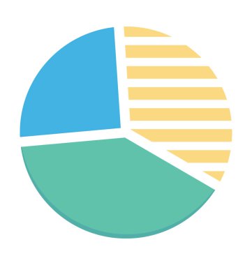 Pasta grafik renkli vektör simgesi